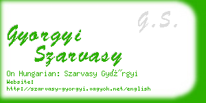 gyorgyi szarvasy business card
